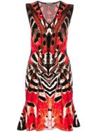 Alexander Mcqueen Signature Print Dress - Red