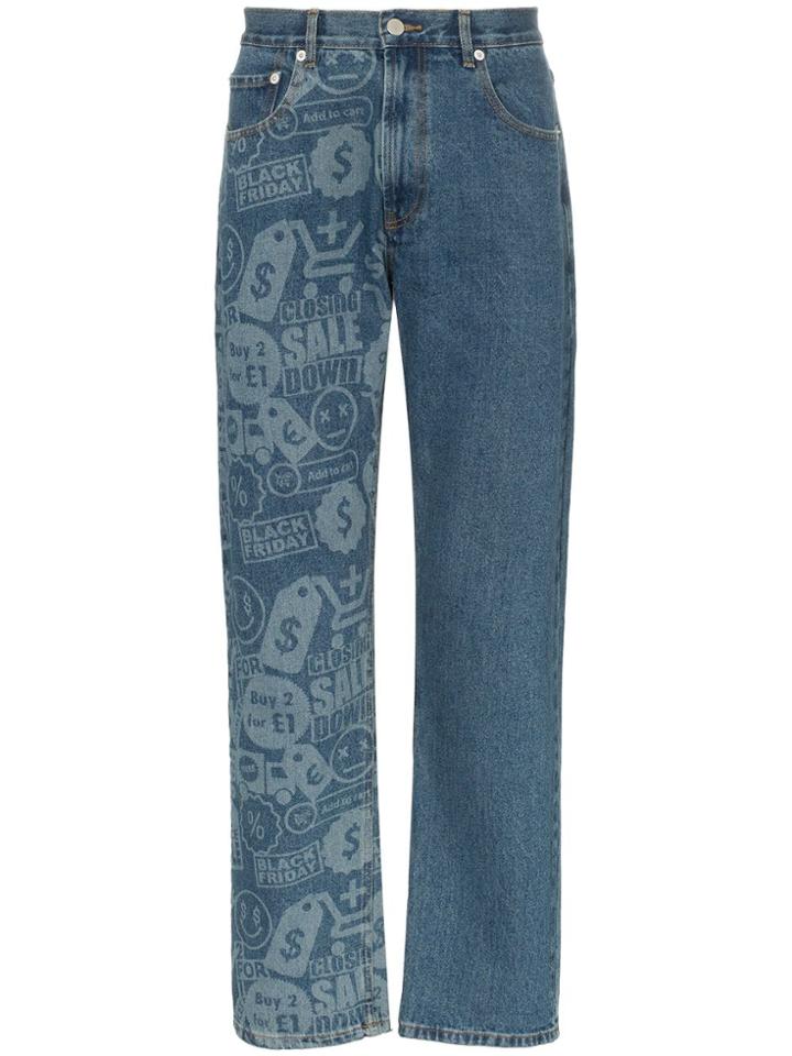 Cmmn Swdn Connor Printed Jeans - Blue