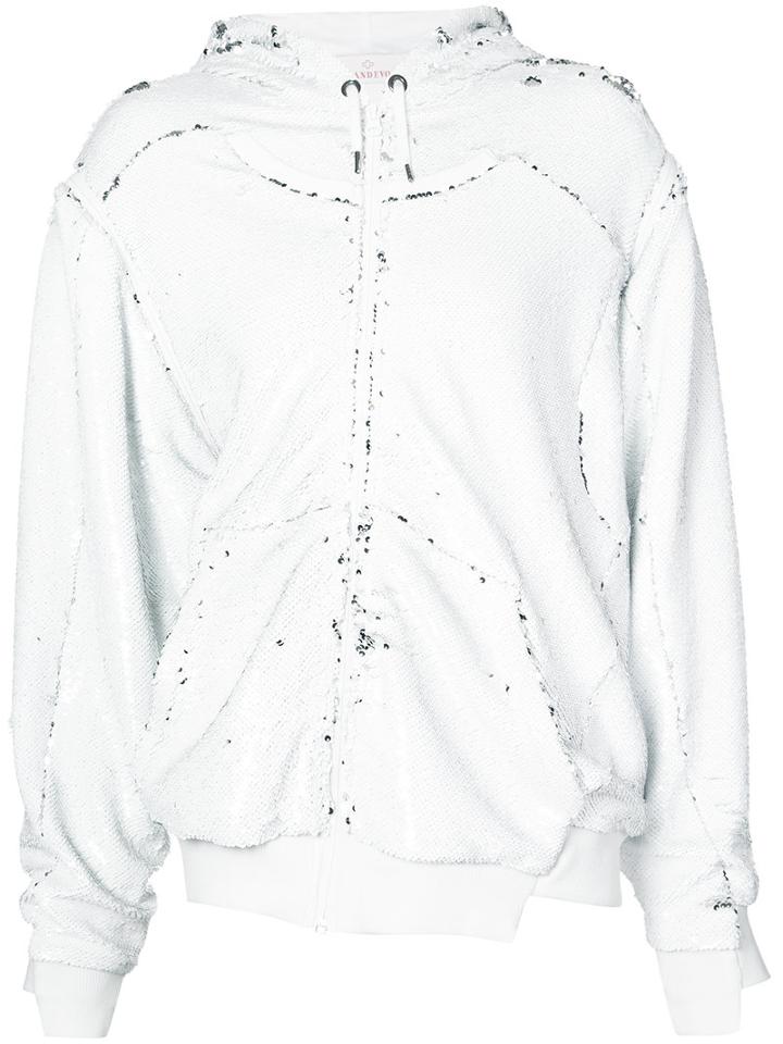 A.f.vandevorst - Felicity Zipped Hoodie - Women - Polyester/spandex/elastane/rayon - S, White, Polyester/spandex/elastane/rayon