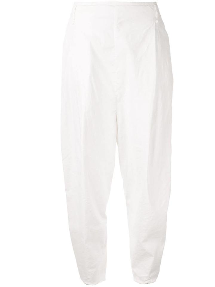 Masnada Wide Leg Tapered Trousers - White