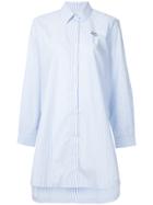 Être Cécile Hot Art Girlfriend Striped Shirt Dress - Blue