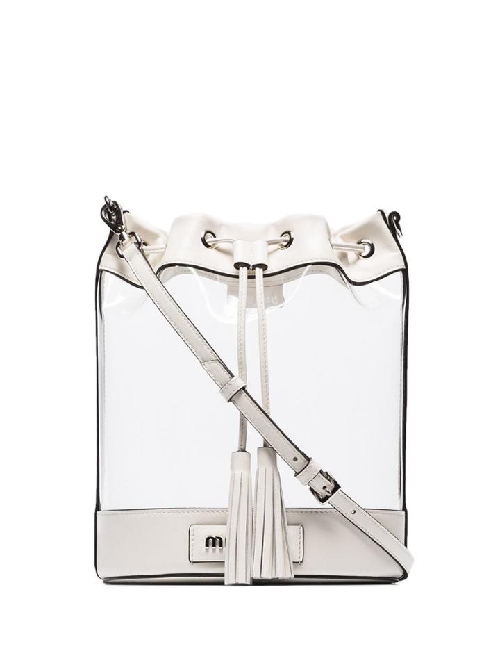 Miu Miu Transparent Bucket Bag - White