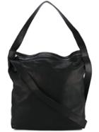 Ann Demeulemeester Oversize Shoulder Bag, Men's, Black, Leather/nylon