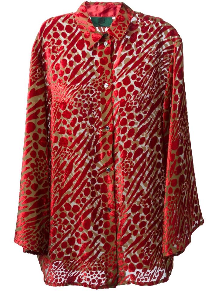 Jean Paul Gaultier Vintage 'junior Gaultier' Sheer Shirt - Red