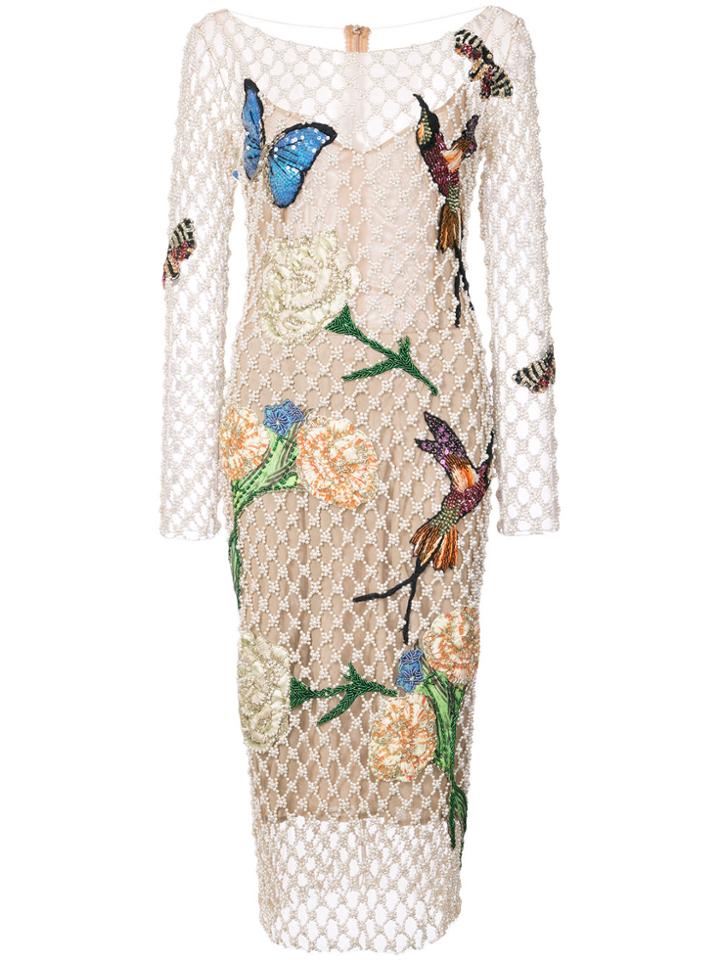 Patbo Mesh Effect Embellished Dress - Unavailable