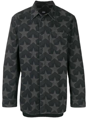 Nono9on Star Pattern Shirt Jacket - Black
