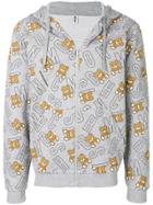 Moschino Teddy Bear Logo Hoodie - Grey