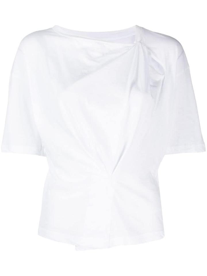 Unravel Project Gathered Front T-shirt - White