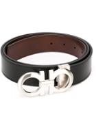 Salvatore Ferragamo Gancio Buckle Belt, Men's, Size: 95, Black, Patent Leather