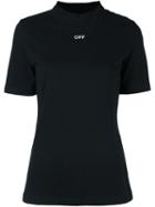 Off-white Roll Neck Logo Print T-shirt