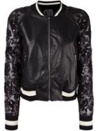 Aviù Embellished Sheer Sleeves Jacket