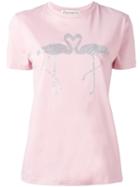 Être Cécile Flamingo Metallic Print T-shirt, Women's, Size: Small, Pink/purple, Cotton