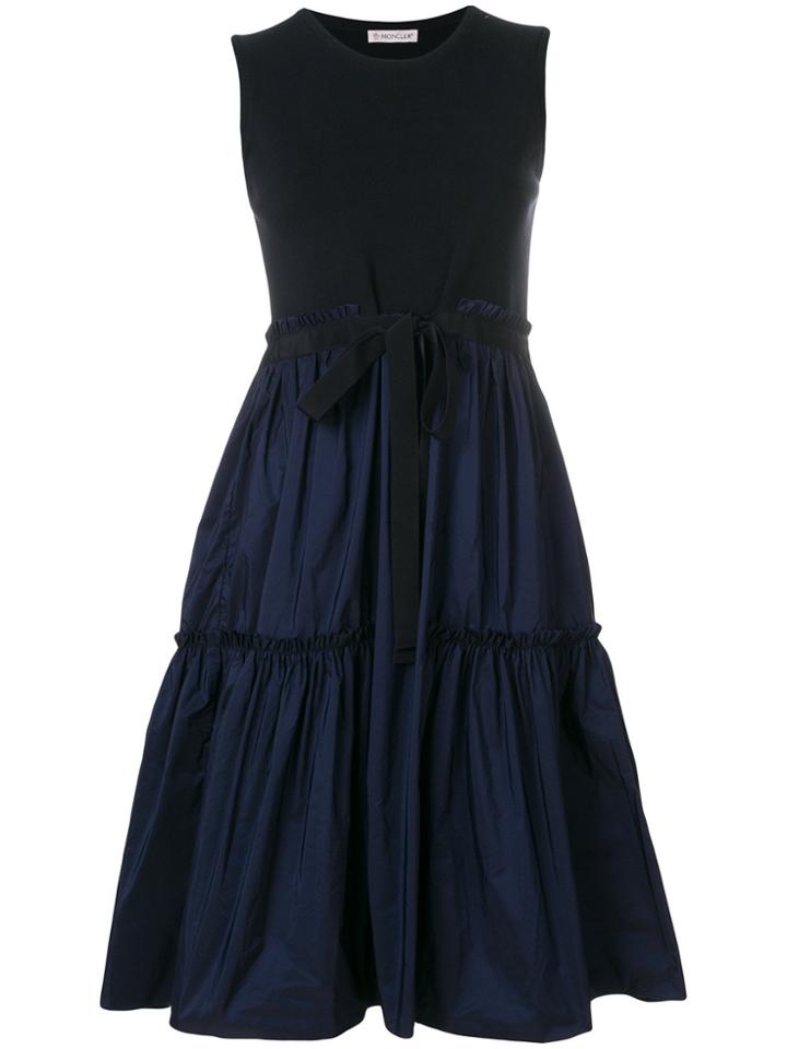 Moncler Contrast Flared Dress - Blue