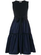 Moncler Contrast Flared Dress - Blue