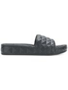 Ash Splash Slider Sandals - Black