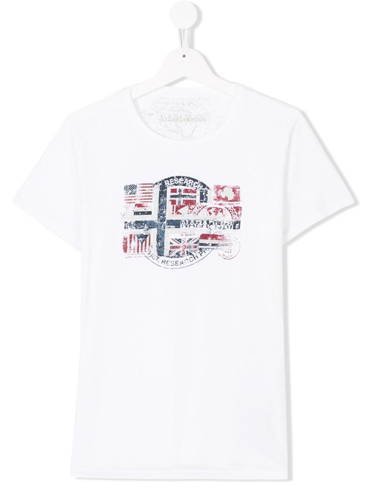 Napapjiri Kids Teen Printed T-shirt - White