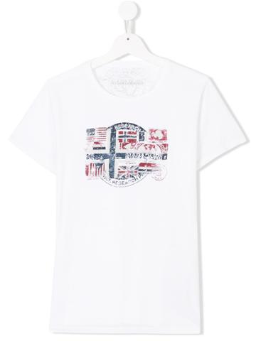 Napapjiri Kids Teen Printed T-shirt - White