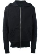 Amiri Shredded Trim Cardigan - Black