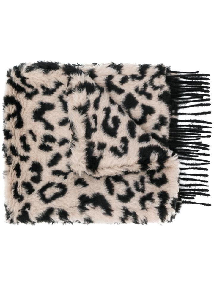 Max Mara Leopard Print Scarf - Nude & Neutrals