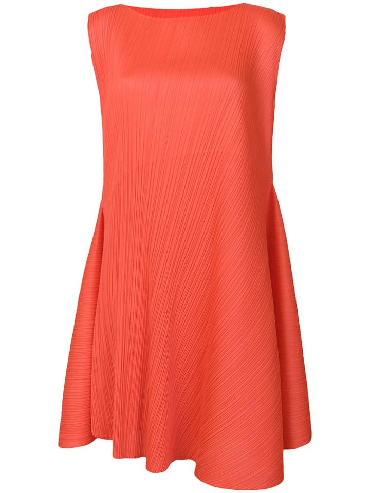 Pleats Please By Issey Miyake Pleated Asymmetric Dress - Pink