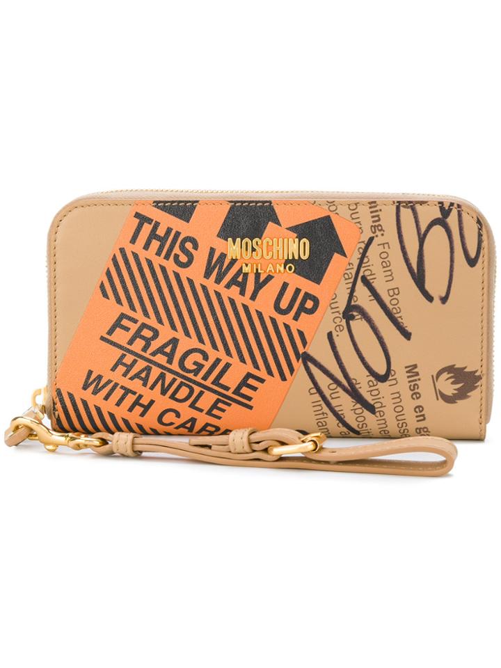 Moschino Parcel Long Continental Wallet - Nude & Neutrals