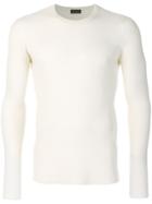 Roberto Collina Ribbed Jumper - White