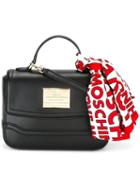 Love Moschino Scarf Detail Tote, Women's, Black, Polyurethane