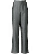 Giorgio Armani Vintage Metallic Straight Trousers - Grey