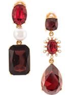 Oscar De La Renta Bold Mixed Jewel Earrings - Gold