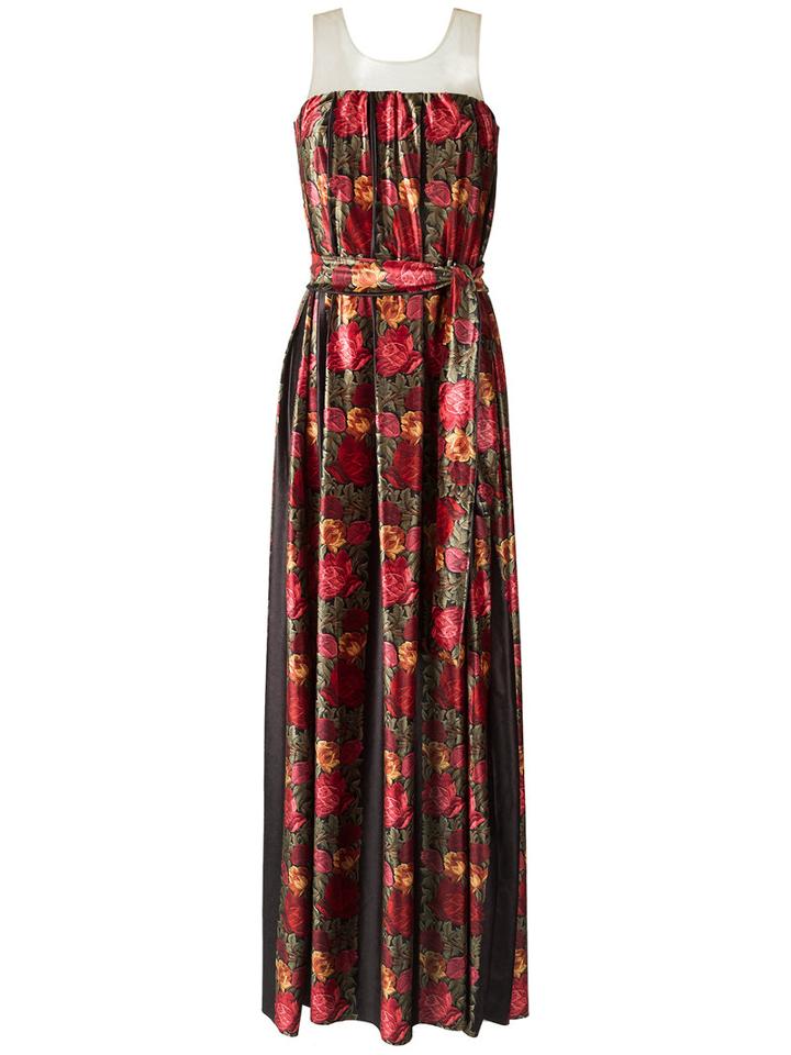 Cecilia Prado - Printed Gown - Women - Polyester/spandex/elastane - P, Red, Polyester/spandex/elastane