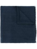 Brunello Cucinelli Large Woven Scarf, Women's, Blue, Cashmere/silk/polyamide