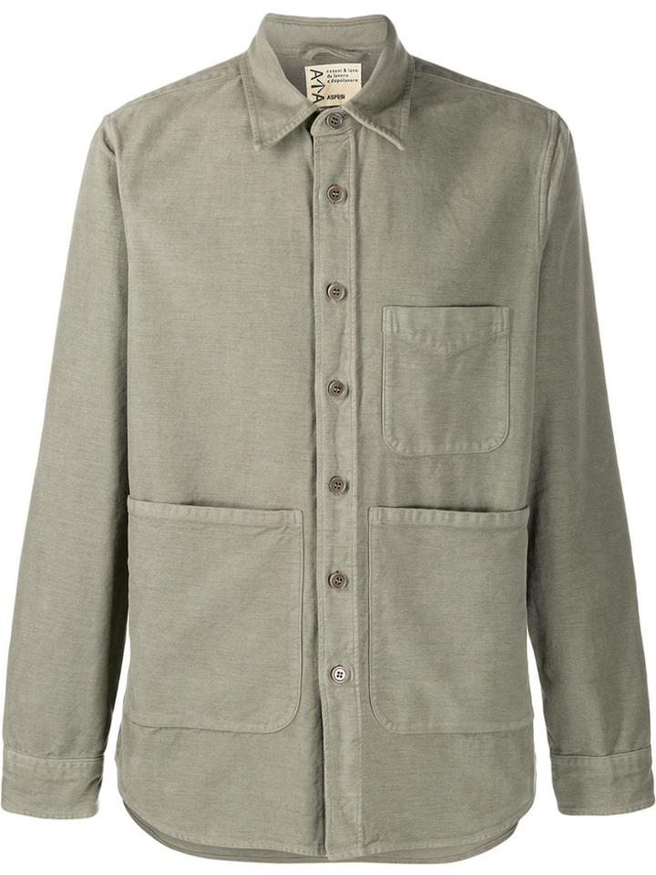 Aspesi Moleskine Utility Shirt - Neutrals