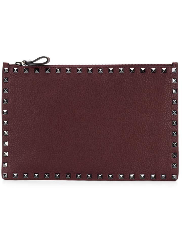 Valentino Rockstud Pouch - Pink & Purple