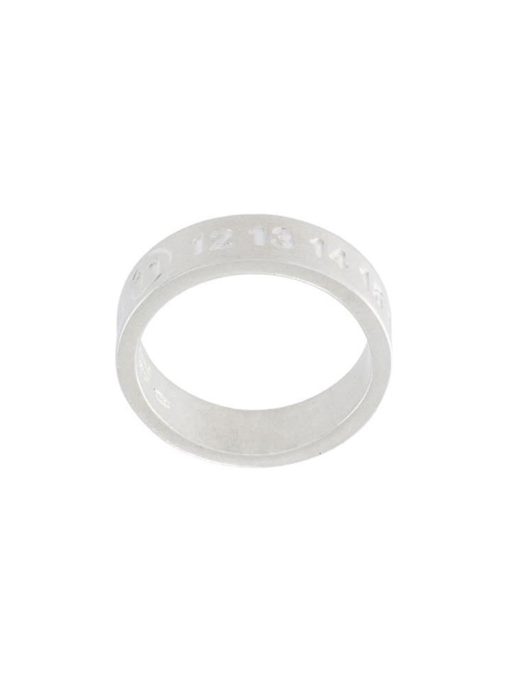 Maison Margiela Logo Band Ring, Men's, Size: Large, Metallic