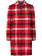 Mp Massimo Piombo Checked Coat - Red