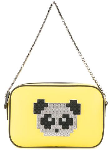 Les Petits Joueurs Roy Metal Panda Crossbody Bag, Women's, Yellow/orange, Leather