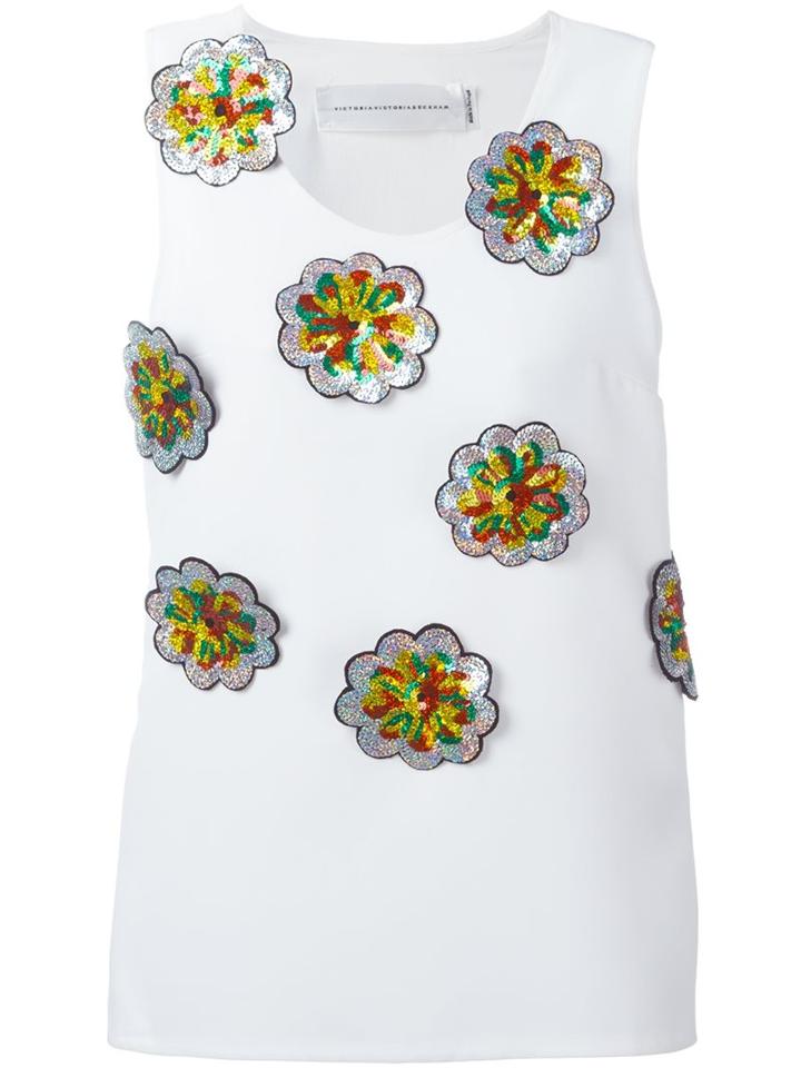 Victoria Victoria Beckham Sequin-embellished Tank Top