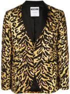 Moschino Leopard Blazer - Gold