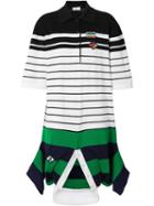 Burberry Logo Graphic Wool Reconstructed Polo Shirt Dress - White