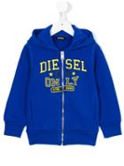 Diesel Kids - Logo Print Hoodie - Kids - Cotton - 4 Yrs, Toddler Boy's, Blue