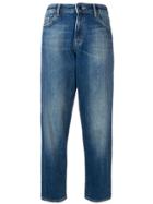 Emporio Armani Cropped Boyfriend Jeans - Blue