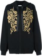 P.a.r.o.s.h. Gold-tone Patch Zipped Hoodie