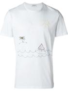 Jimi Roos Embroidered Sail T-shirt, Men's, Size: M, White, Cotton