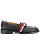 Thom Browne Striped Bow Loafers - Black