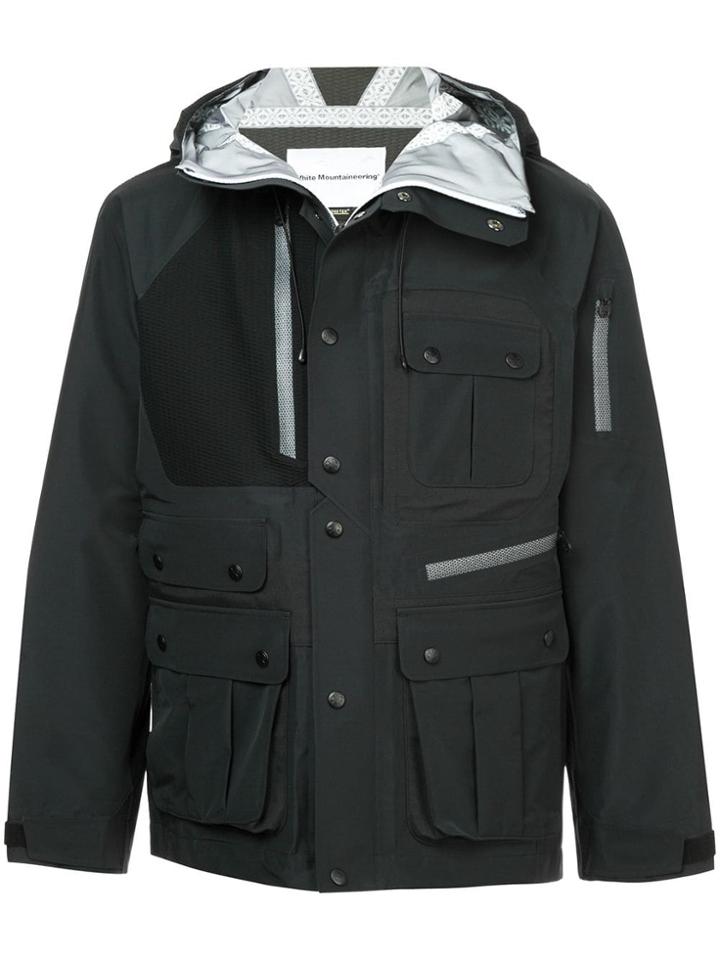 White Mountaineering Buttoned Hooded Jacket - Black