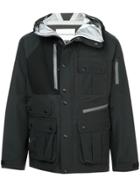 White Mountaineering Buttoned Hooded Jacket - Black