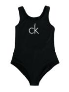 Calvin Klein Kids Teen Printed Swimsuit - Black