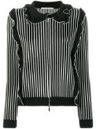 Marco De Vincenzo Pleated Trim Striped Cardigan - Multicolour