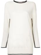 Theatre Products Contrast Stripe Jumper - White