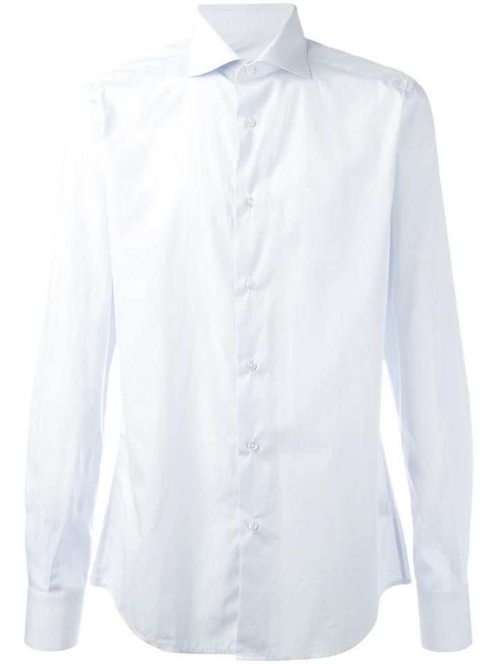 Fashion Clinic Classic Plain Shirt, Men's, Size: 41, Blue, Cotton